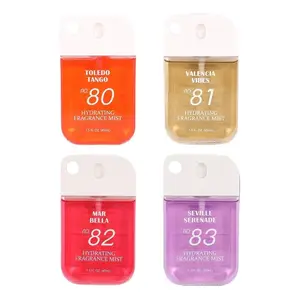 Assorted Wish Hydrating Fragrance Mist for Women – Body & Hair Perfume Spray – Toledo Tango, Valencia Vibes, Mar Bella, Seville Serenade – 4 x 45ml Travel Size Mists
