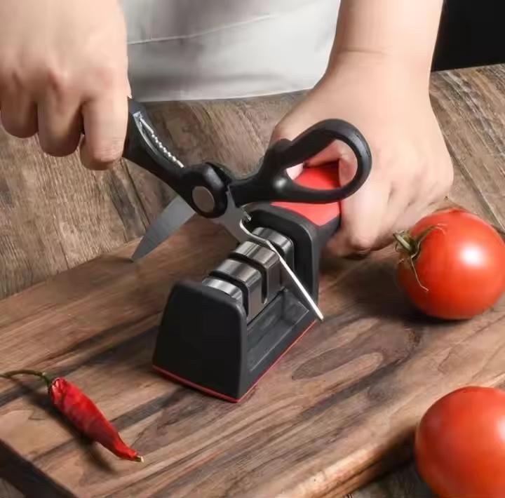 Professional 3-stage Knife Sharpening Tool With Soft Grip Handle Kitchen Knife Sharpeners Kitchen Knife Accessories Steel Stainless