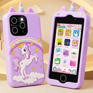 Unicorn Kids Smartphone with Silicone Case Educational Games Camera Christmas Birthday Gift Idea Durable Toy