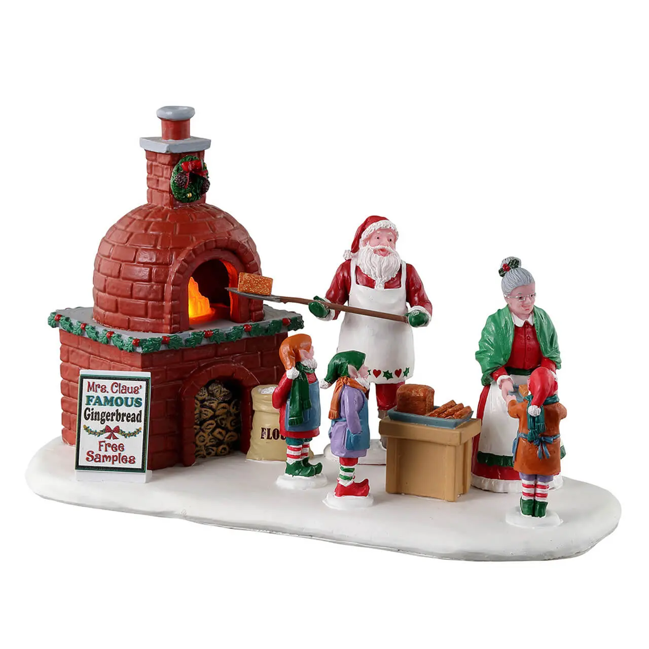 Lemax Mrs. Claus' Gingerbread Bake Lighted Table Accent Battery Operated #34086
