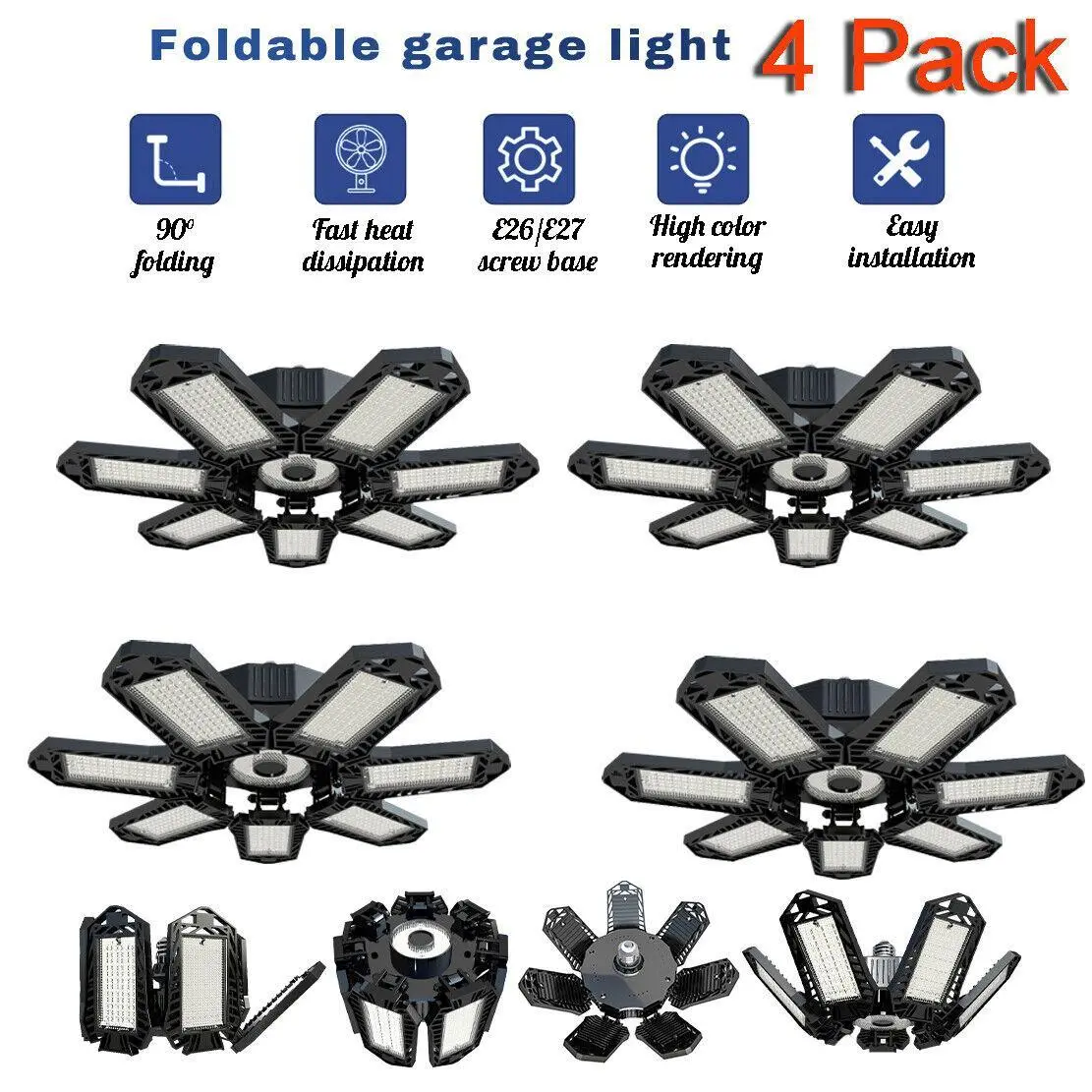 4Pack 7+1 Work Light