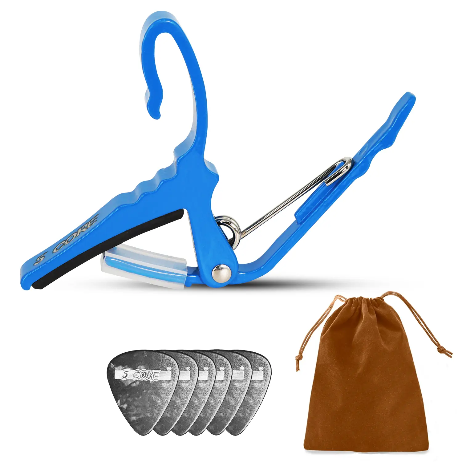 5 Core Guitar Capo Quick Change Acoustic Electric String Clip Banjo Mandolin Or Ukulele