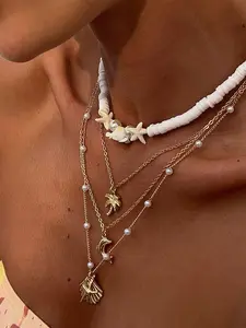 Boho Style Sea Life Design Choker, Fashionable Jewelry for Party, Daily Clothing Decor, Trendy All-match & Exquisite Jewelry for Birthday Gift, Boho Style Necklace