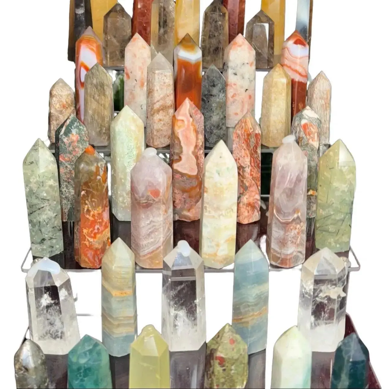 Natural Crystal Towers for Home and Office Decor - High Quality and Durable Healing Properties Energy Balance Aesthetic Appeal Unique Materials