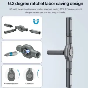 24 in 1Magnetic ScrewdriverSet.Multifunctional Drill Bit Set,Household RepairToolKit,Detachable T-shaped Ratchet Handle Hardware
