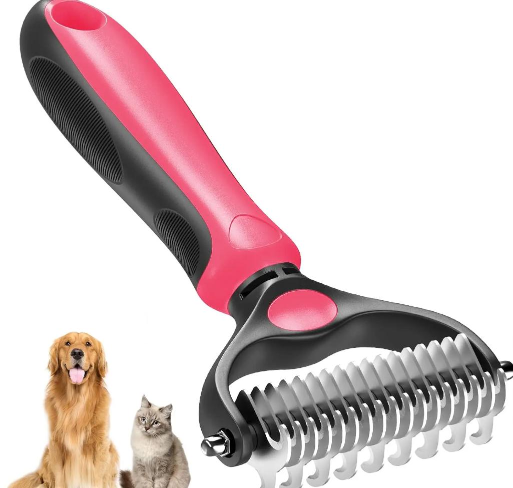 Springw arrivals: Pet grooming brush - Double-sided design, harmless hair removal and depilation base brush, paired with a comb, suitable for dogs and cats