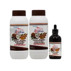 Lemuel Leche Cabra Coconut & Ginger Shampoo Conditioner & Gotero Combo for Hair Care