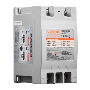 VEVOR 3 Phase Converter - 15HP 53A 220V Single Phase to 3 Phase Converter, 220V Input/Output, Digital Phase Shifter for Residential Light Commercial Use (One Converter for One Motor Only)VEVOR Super Brand Day