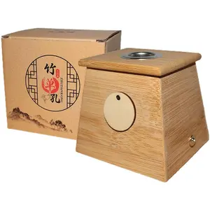 Premium Single One Hole Bamboo Moxibustion Box for Moxa Moxibustion Medicine TherapyMoxibustion box