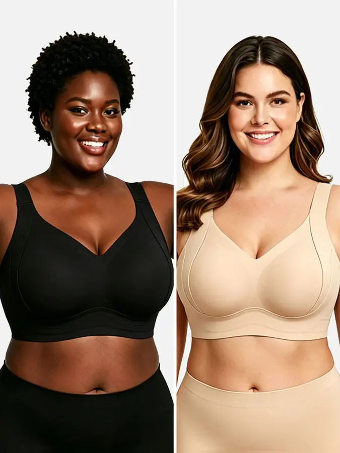 Women Jelly Bras Wirefree Full Coverage No Underwire Everyday Bras Comfortable Wireless Padded Tshirt Sport Bra