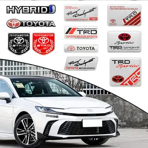 1pcs 3D Aluminum Car Sticker Emblem Badge, for Toyota Trd Gr Sport Gazoo Racing, Corolla Yaris C-Hr Rav4 86 Hilux Supra Prius