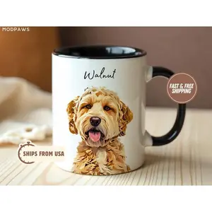 Custom Pet Mug Using Pet Photo + Name Custom Dog Mug Dog Coffee Cup Personalized Pet Mugs Dog Mom Mug Personalized Cat Dad Mug New Dog Mug