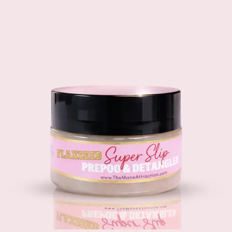 Flaxseed Super Slip Prepoo & Detangler - Multi-Use Treatment for All Hair Types, Reduces Tangles, Softens, Moisturizes, Strengthens Hair