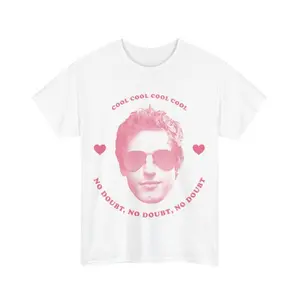 Women's Classic Round Neck Short-Sleeve Casual T-Shirt, Jake Peralta Cool No Doubt Graphic Top, Brooklyn 9-9 TV Show Fan Gift