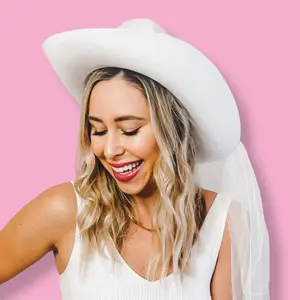 Bride Cowgirl Hat With Veil