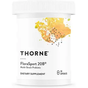 THORNE - FloraSport 20B - Shelf-Stable Probiotic Blend - Supports Gut, Immune & Digestive Health - Occasional Gas, Bloating, Diarrhea & Constipation Relief* - NSF Certified for Sport - 30 Capsules
