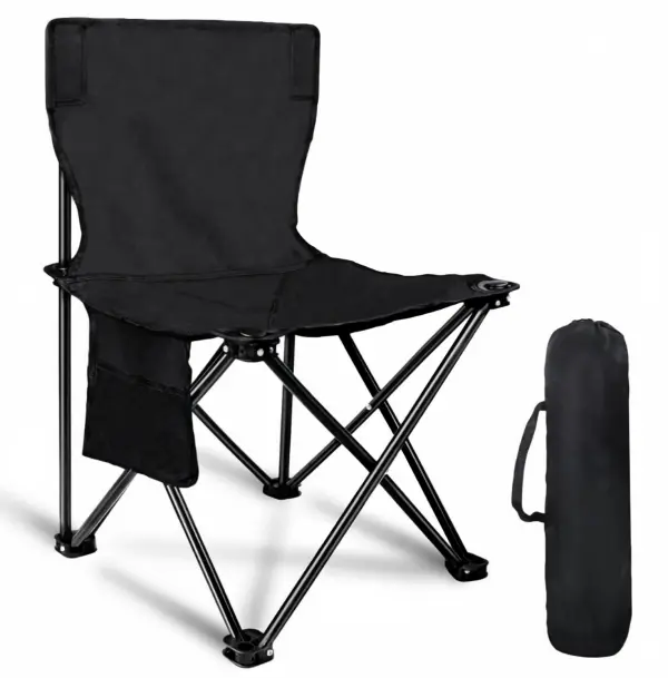 Kid’s Portable Compact Fold Camping Chair - Lightweight Small Metal Frame Outdoor Chair with Side Pocket, Carry Storage Bag, 100lbs Max Load for Beach, Picnic, Kid’s Chair