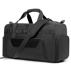 1TG Duffle Bag with Shoe Compartment - Durable Outdoor Organizer for Gym Travel Sports Yoga & Adventure Trips - Waterproof Nylon Multi-Purpose Bag