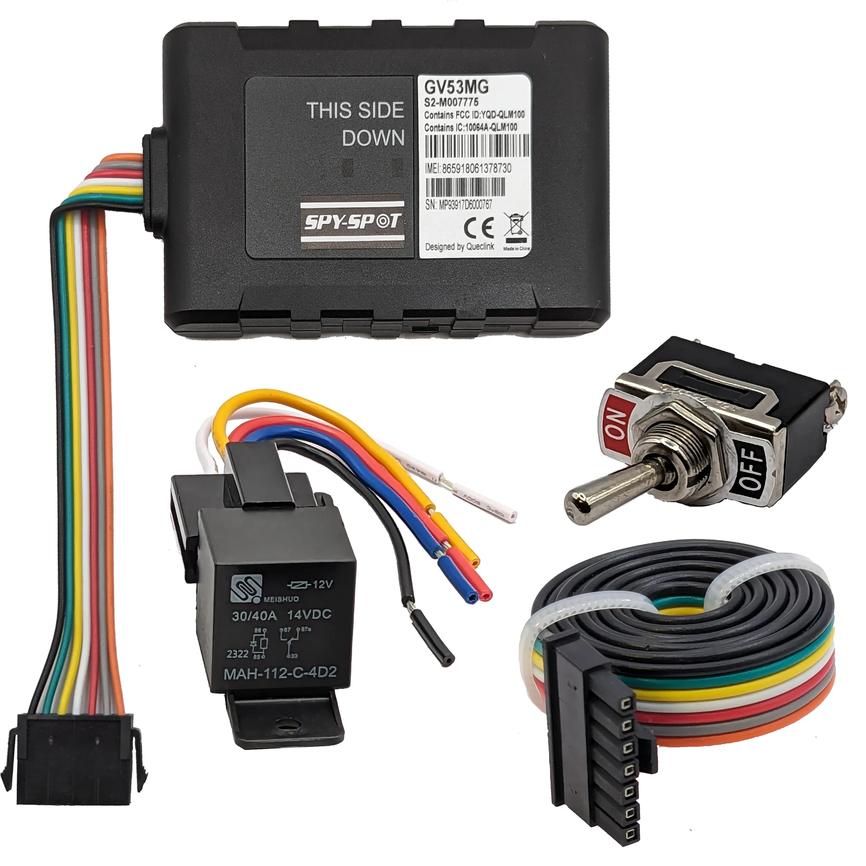 GV53 Hardwired 4G GPS Tracker with Remote Starter Disable – Real-Time Vehicle Tracking