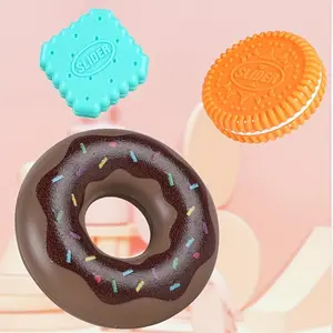 Magnetic fingertip slider (set of 1), magnetic decompression toy block EDC push card, creative and novel magnetic decompression biscuit donut push card, fingertip slider decompression toy