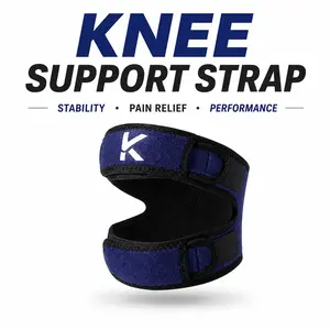 Knee Support Strap for Pain Relief – Adjustable Compression Knee Brace for Running, Gym & Sports Stability