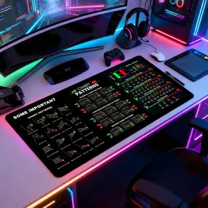 Stock market chart pattern Forex Mouse Pad Mousepad Large Gaming LockEdge Thickened Computer Keyboard Table Desk Mat