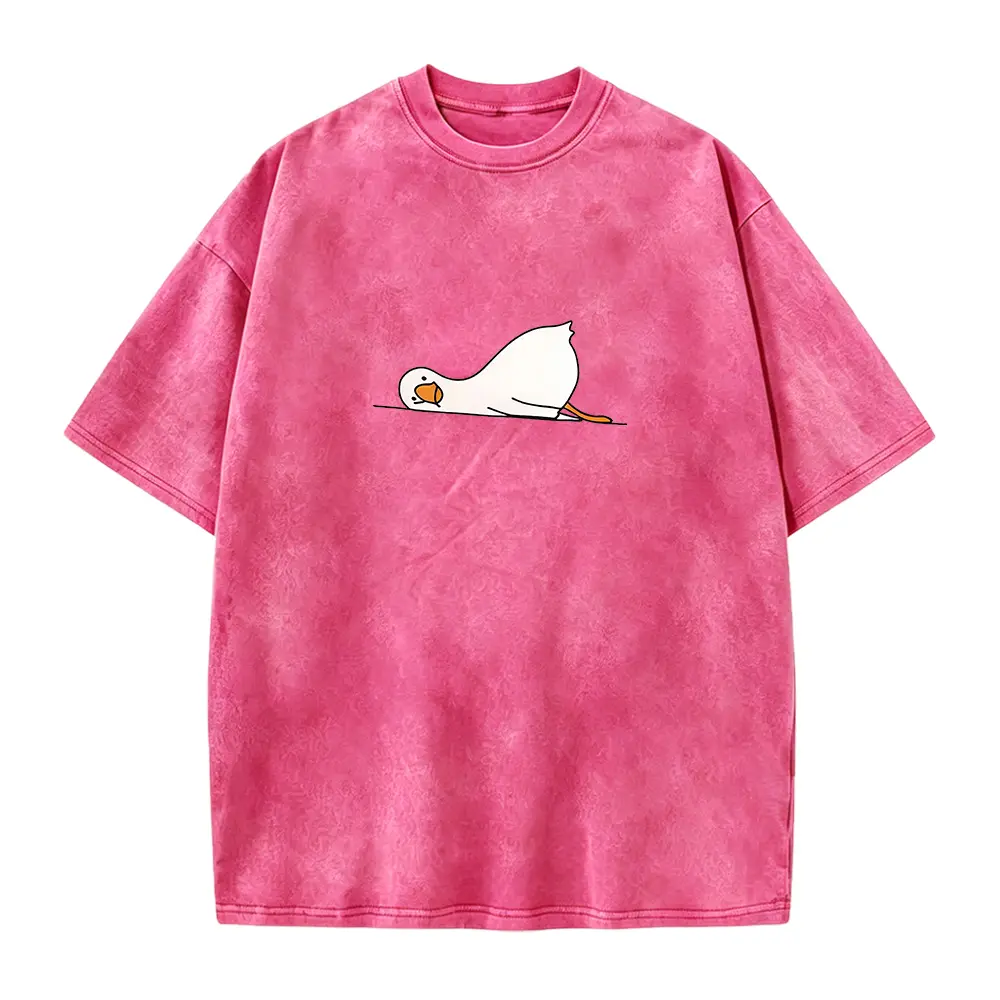 Cute Goose T-Shirt – Funny Minimalist Duck Tee, Unisex Oversized Shirt, Handmade , Cozy Gift, Unique Animal Tee