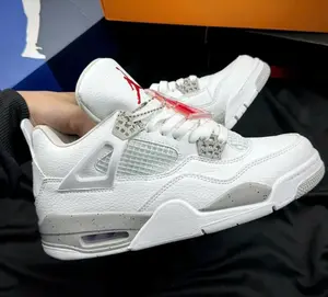 JD4 Oreo Style Sneakers – Black - White Grey Retro Basketball Shoes for Men Women Streetwear.