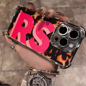 Personalized Initials Tortoise Shell Monogram Phone Case Iphone 16 Pro Max Cases for IPhone 17, 16, 15, 14, 13, 12, 11 Pro Max L354