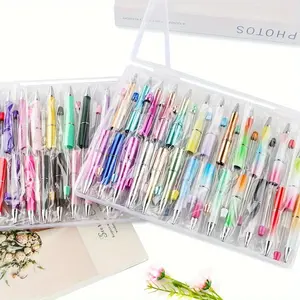 25 Random Color Plastic Ballpoint Pens DIY Set, Perfect for Back to School Supplies, Cute Stationery for Writing & Crafts, Gift Pen