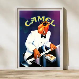 CAMEL Vintage Poster, Joe Camel Wall Poster, Art Print - Vintage, Retro, American Camel