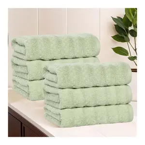 Superior 6 Piece Zuma Zero Twist Cotton Soft Hand Towel Set