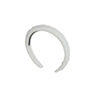Puffed Moonstitch Headband - White