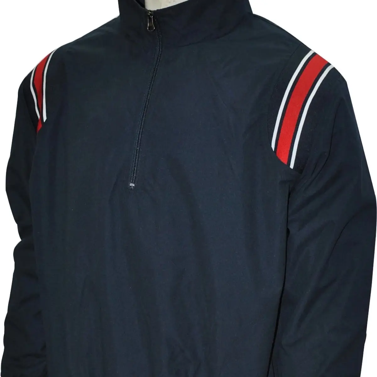 Long Sleeve Microfiber Shell Pullover Jacket w/ Half Zipper/Umpire - Available in 4 Color Combination