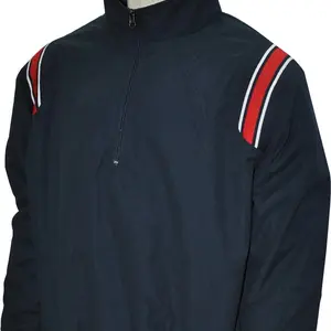Long Sleeve Microfiber Shell Pullover Jacket w/ Half Zipper/Umpire - Available in 4 Color Combination