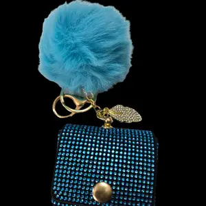Diamond coin purse key chain