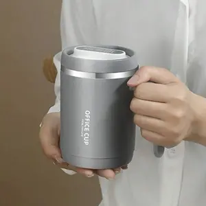 1 Piece Stainless Steel Thermos Cup with Lid, Portable Double Wall Insulated Coffee Mug, Water Bottle with Lid for Home Office School