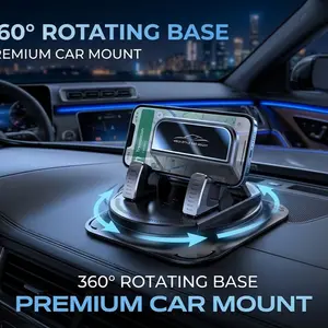 360° Rotating Car Phone Holder, Dashboard Anti-Shake Navigation Stand, Stable and Non-Obstructive View, Secure Mounting Solution