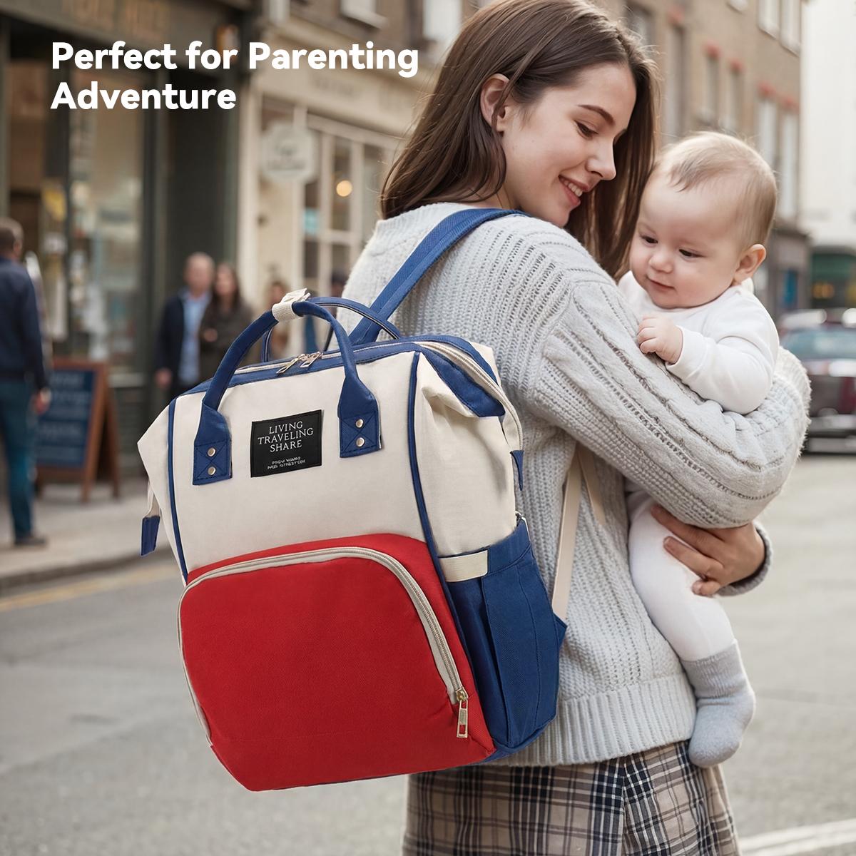 COMOMY Diaper Bag Backpack, 15.7'' × 9.84'' × 6.3'', Multifunctional Mommy Nappy Bags with Insulated Pockets, Waterproof, Large Capacity, Red COMOMY Diaper Bag Backpack, 15.7'' × 9.84'' × 6.3'', Multifunctional Mommy Nappy Bags with Insulated Pockets, Waterproof, Large Capacity, Red