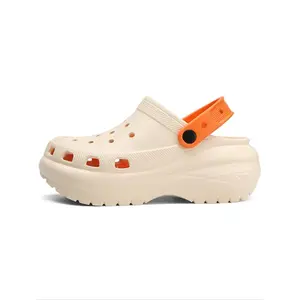 Women's Solid Color Platform Clogs, Casual Comfortable Breathable Clogs, Fashionable Shoes for Indoor & Outdoor Wear, Footwear