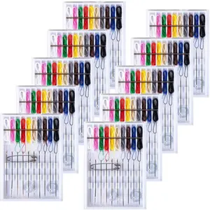 10 Boxes  and Travel Quick Fix Sewing Kit Pre Threaded  Kit, Each Box with 10 count