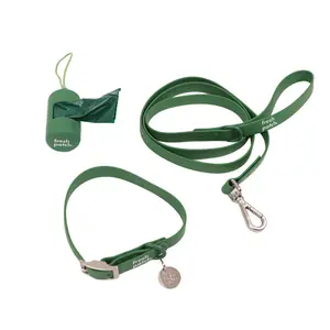 Fresh Patch Walk Your Dog Set - Collar, Leash, and Poop Bag Dispenser