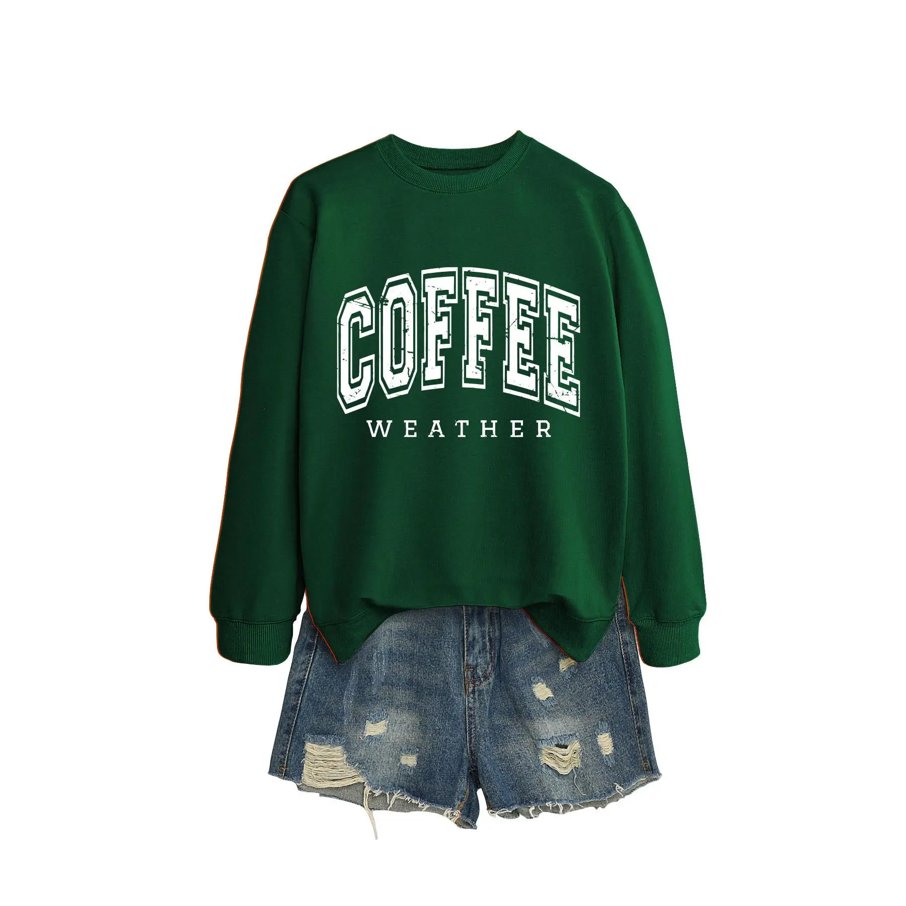 Deep green hoodie (white lettered pictur