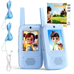 Kids Video Walkie Talkies Toys 2 Pack Long Range Communication with Camera Ideal for 3-12 Year Olds Colorful Audio for Outdoor Indoor Play Holiday Christmas Gifts