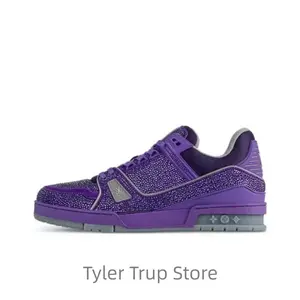 Men's Purple Trendy and fashionablecasual sports shoes, anti slip, wear-resistant,and shock-apsorbing running shoes
