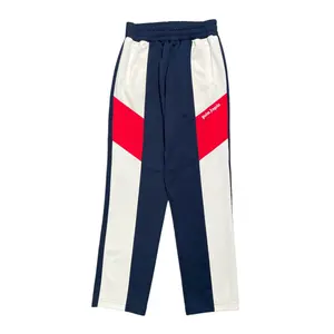 Palm Angels Colorblock Track Pants Red White Navy Pre-Owned