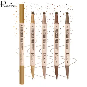 Dual End Freckle Stamp Pen with Eyeliner, Six Point Dot Design for Realistic Freckles, Waterproof Long Lasting Makeup Tool, Easy Application for Beginners Natural Skin Finish Party Travel Use.