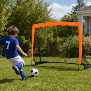 2-Pack Portable Pop-Up Soccer Goals Set, Foldable Football Nets for Kids & Adults, Outdoor Backyard Soccer Training Games Equipment