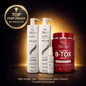 I BELLI CAPELLI Ravenna Daily Care + B-tox Repair Kit Hydration Straightening Intense Shine Conditioner Argan Oil Repairing Gentle Moisturizing Shampoo and B-tox Repair Mask for Radiant Hair Foam