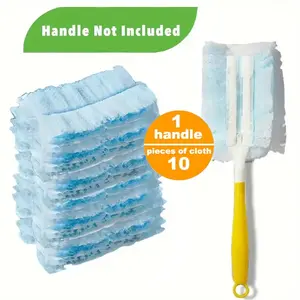 10-Pack Disposable Static Dust Brush Replacement Set, Disposable Duster Refills, Ideal for Cleaning Desks & Cars, Removes Dust, Hair, Debris Effectively
